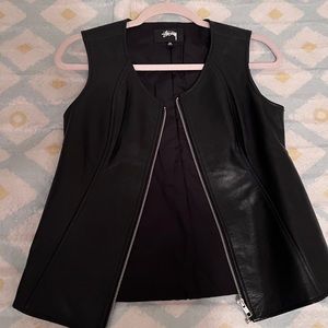 Stussy leather vest